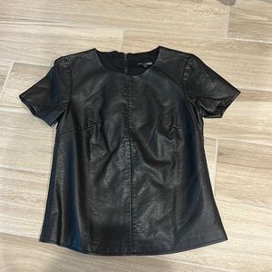 EXPRESS faux leather XS top beautiful Black size XS